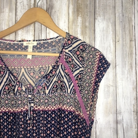 Matilda Jane Friends Forever Jocelyn Multi Print Tie Waist Dress - Picture 5 of 8